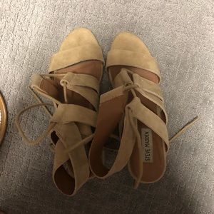Steve Madden suede block heel